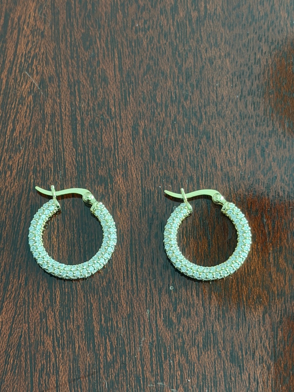 Frieda Rothman Gold-Tone Pave Crystal Hoop Earrings - Sparkling Women Jewelry